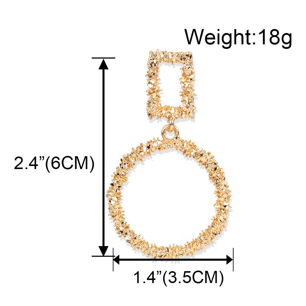 Exaggerated Gold Alloy Drop Earrings Women Accessories Earrings