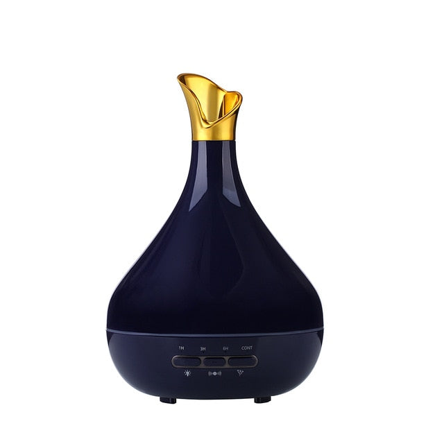 Blue and White Porcelain Essential Oil Diffuser 300ml Air Humidifier 7Color LED Light Aroma Diffuser Aromatherapy Mist Maker