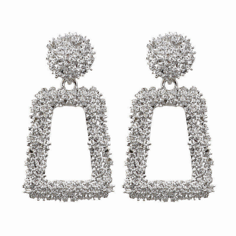 Round Shaped Golden Earrings Simple Metal Vintage Earrings For Women Fashion Jewelry Girls Earring