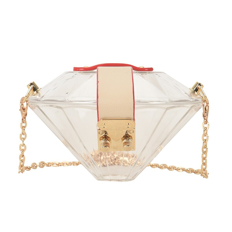 Acrylic Diamond Shape Women's Purses and Handbags Party Clutch Bag Mini Chain Shoulder Bag Evening Bag Luxury Designer Bag