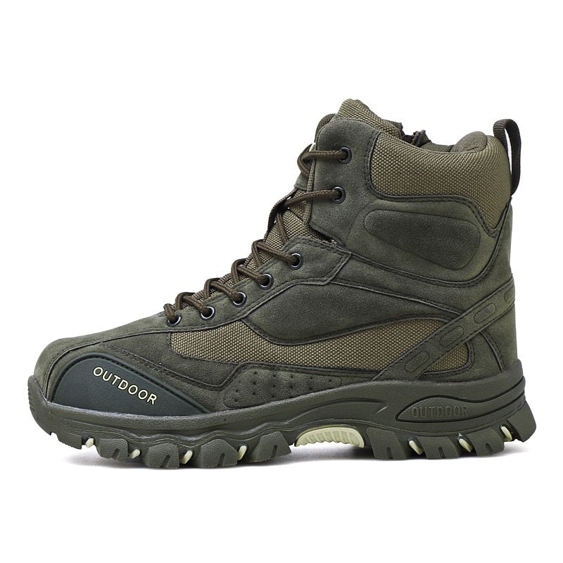 Tactical Military Combat Boots Men Genuine Leather US Army Hunting Trekking Camping Mountaineering Winter Work Shoes Bot JKPUDUN