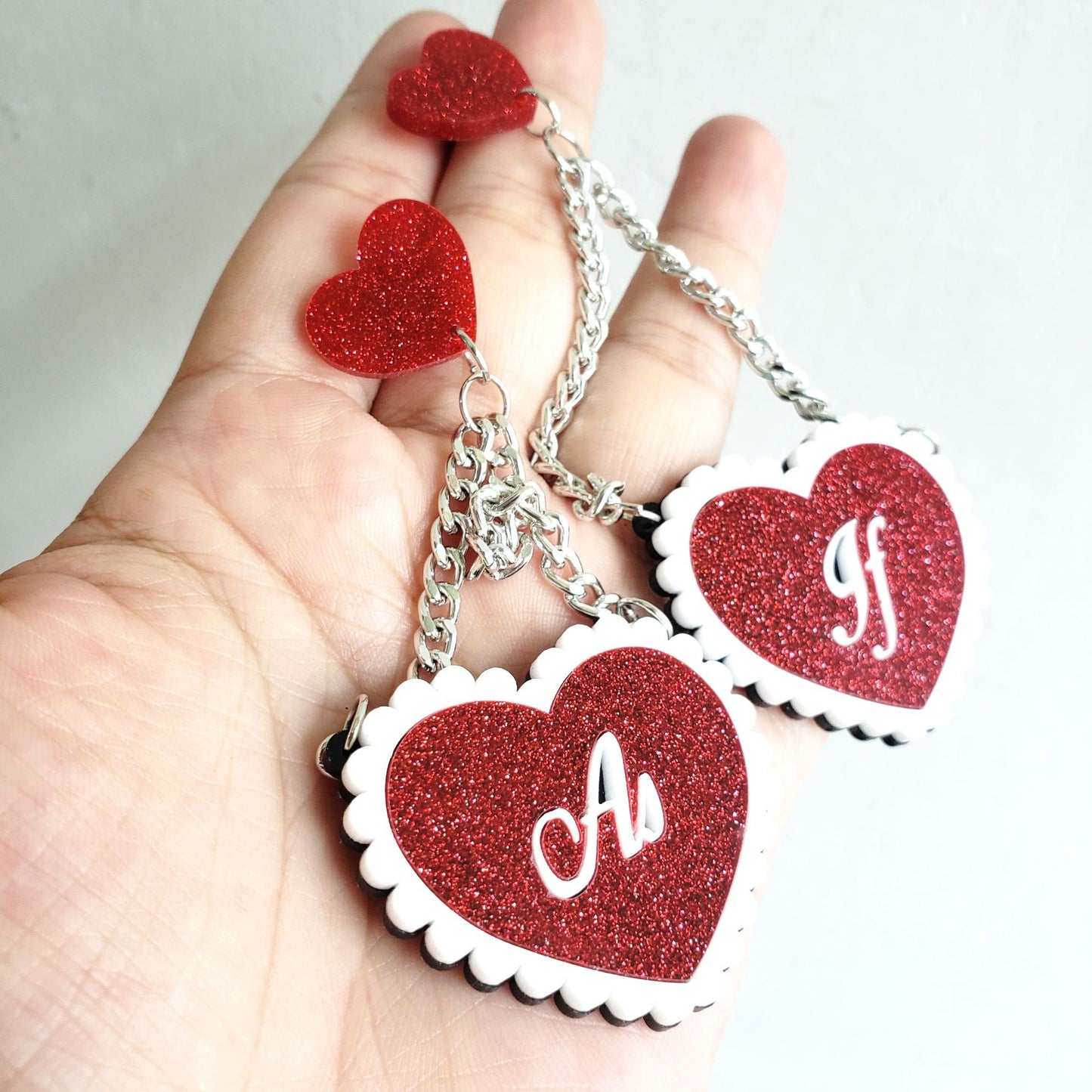Trendy Jewelry Acrylic Heart Tassel Earrings for Womens Pendientes Pink Glitter Long Drop Earring