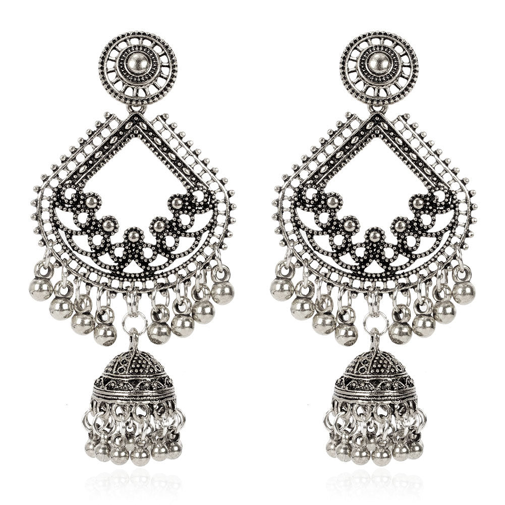 Fashion Vintage Tassel Earrings Boho Birdcage Bell Pendant Bell Earrings