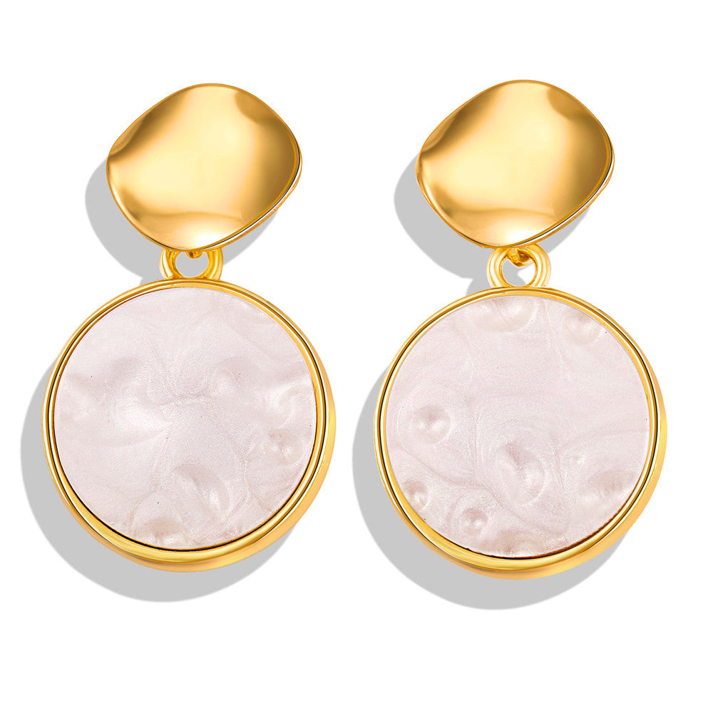 New Earrings Creative Retro Simple Sequins Acrylic Earrings For Women