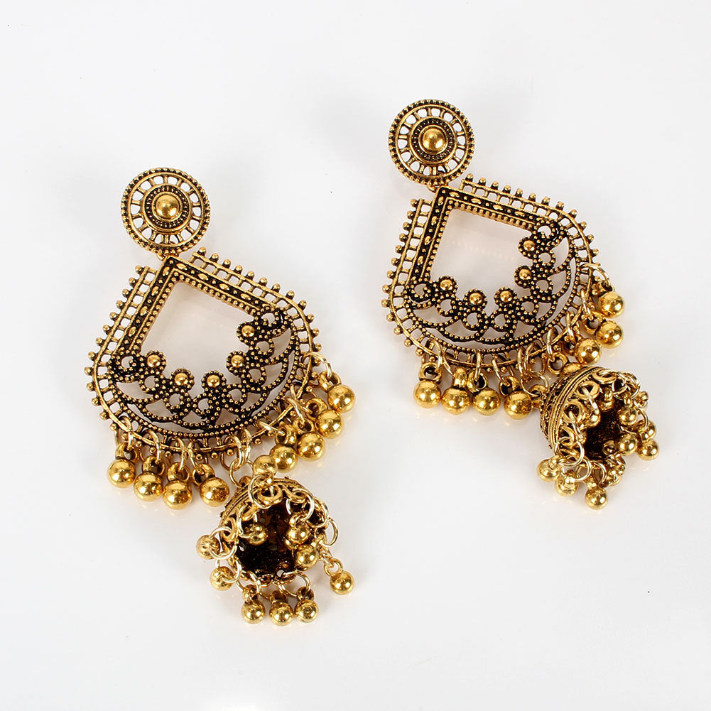 Fashion Vintage Tassel Earrings Boho Birdcage Bell Pendant Bell Earrings
