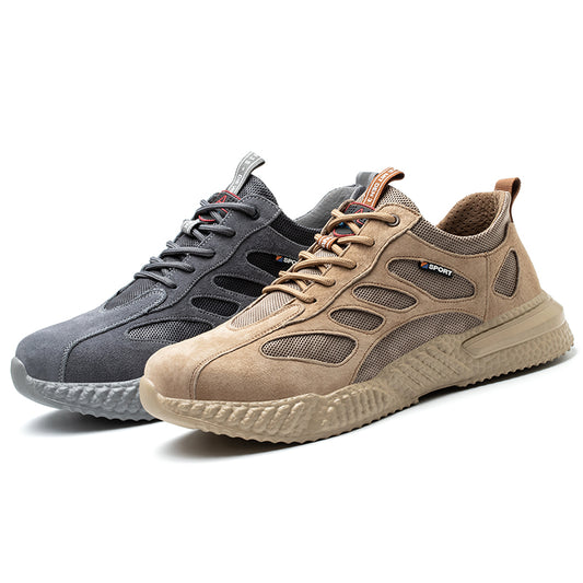 Men's Steel Toe Cap Anti-Smashing Anti-Piercing Insulated Non-Slip Breathable Work Shoes Lightweight Wear-Resistant Safety Shoes