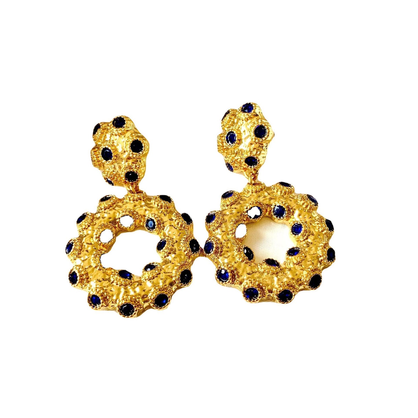 Medieval Vintage Antique Earrings Heavy Textured Long Earrings Retro Exaggerated Earrings