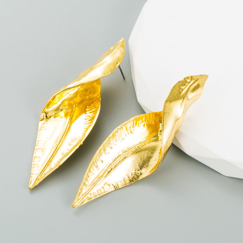 ins Style Irregular Earrings Extremely Simple Style ZA Same Style Personality Small Audience High Quality Earrings