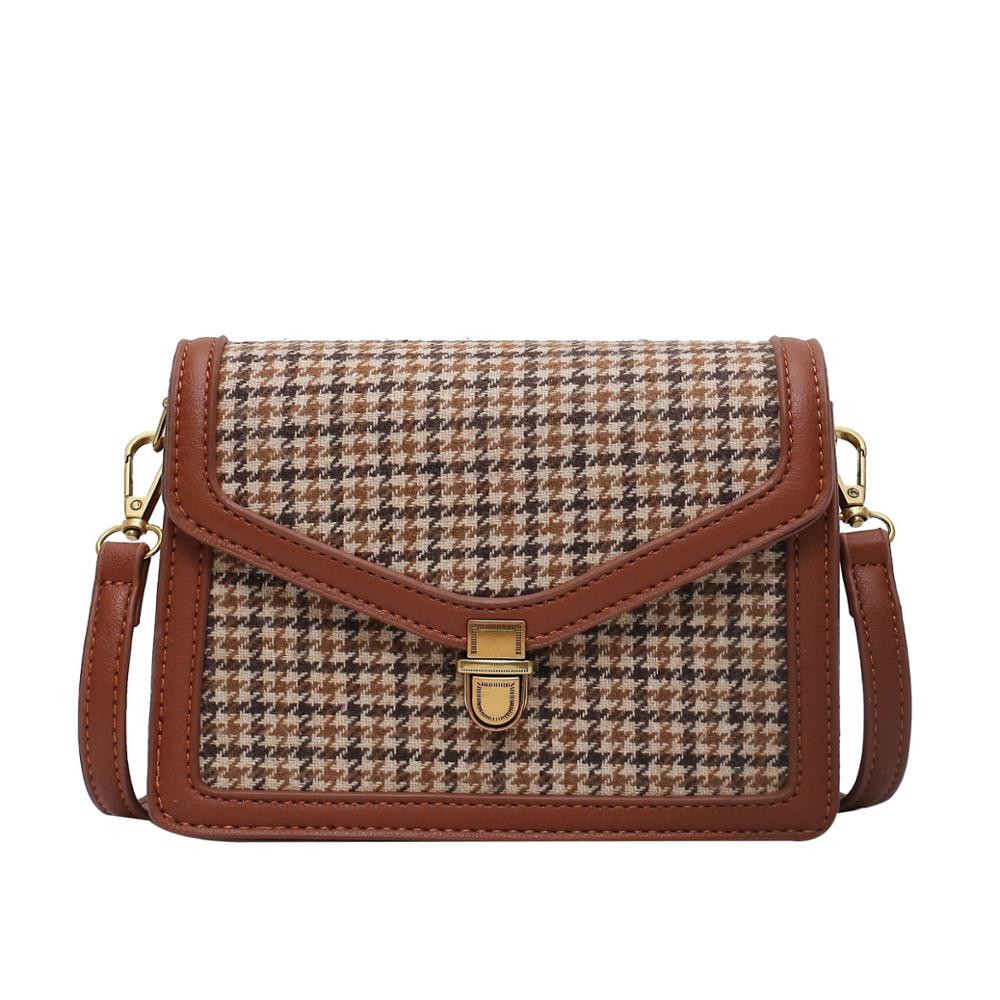 MSGHER Solid Color PU Leather Crossbody Bags For Women Chain Shoulder Messenger Bag Female Travel Lock Handbags