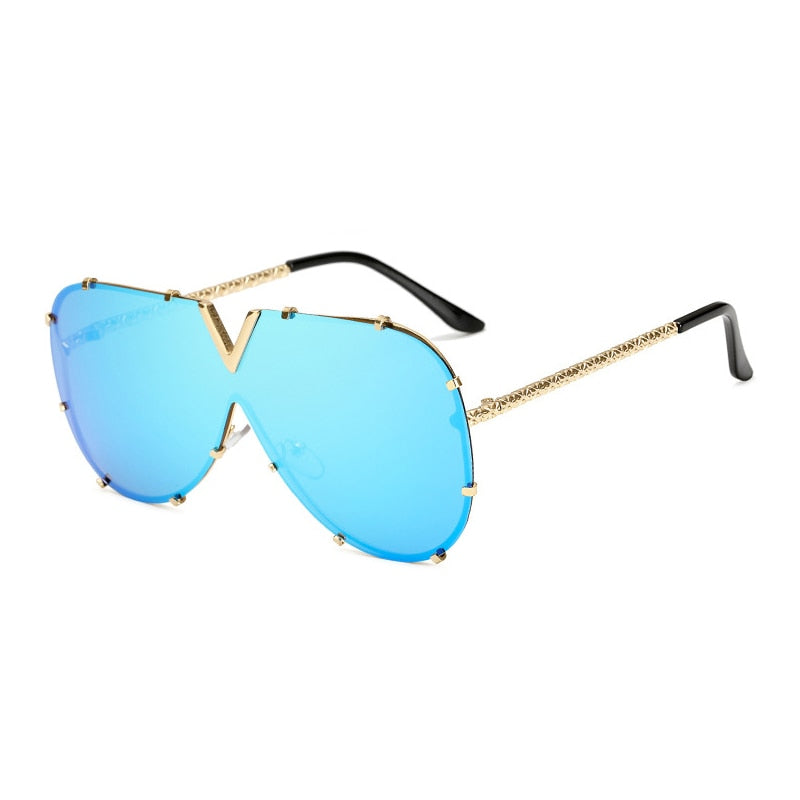 Sunglasses Fashion Oversized Sunglasses Men Brand Designer Goggle Sun Glasses Female Style Oculos De Sol UV400