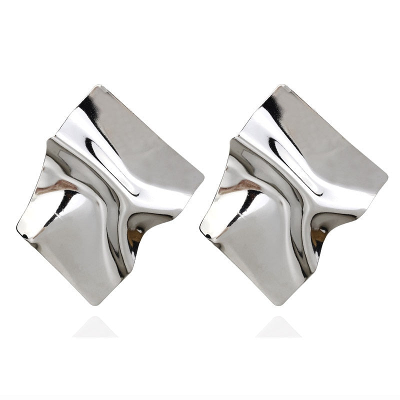 Round Shaped Golden Earrings Simple Metal Vintage Earrings For Women Fashion Jewelry Girls Earring
