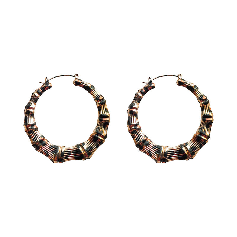 Leopard Temperament Simple Large Stud Earrings Personality Versatile Trend Women's Earrings