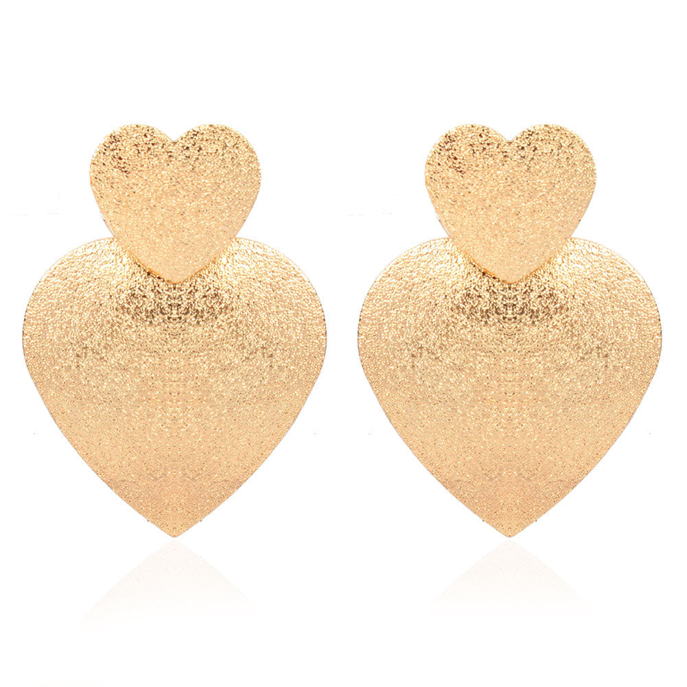 Alloy Geometric Love Earrings Simple Fashion Women's Temperament Earrings
