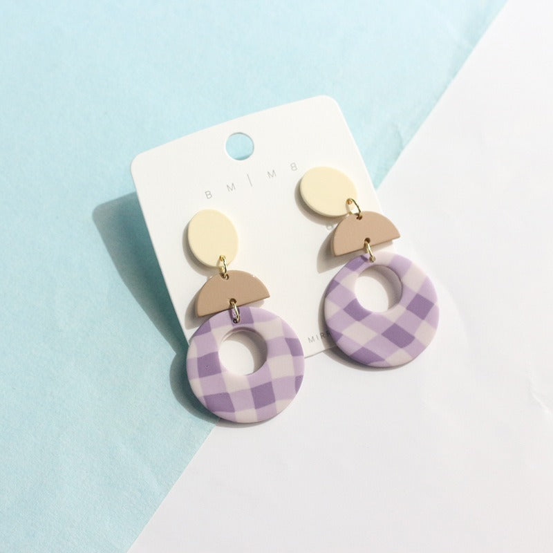 Earrings New Product Vintage Fresh Lotus Square Geometric Earrings for Women S925 Silver Needle Earrings