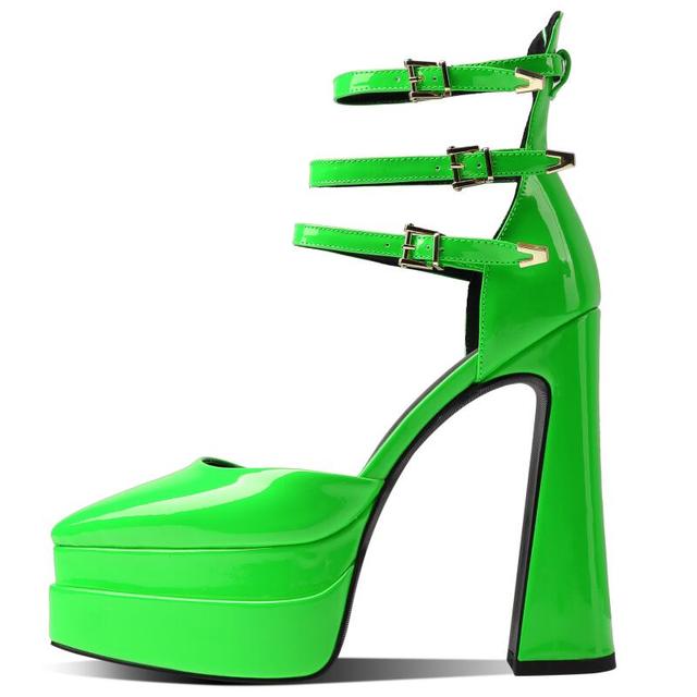 Autumn new pointed double-layer water table ultra-high heel shallow mouth Mary Jane women's shoes