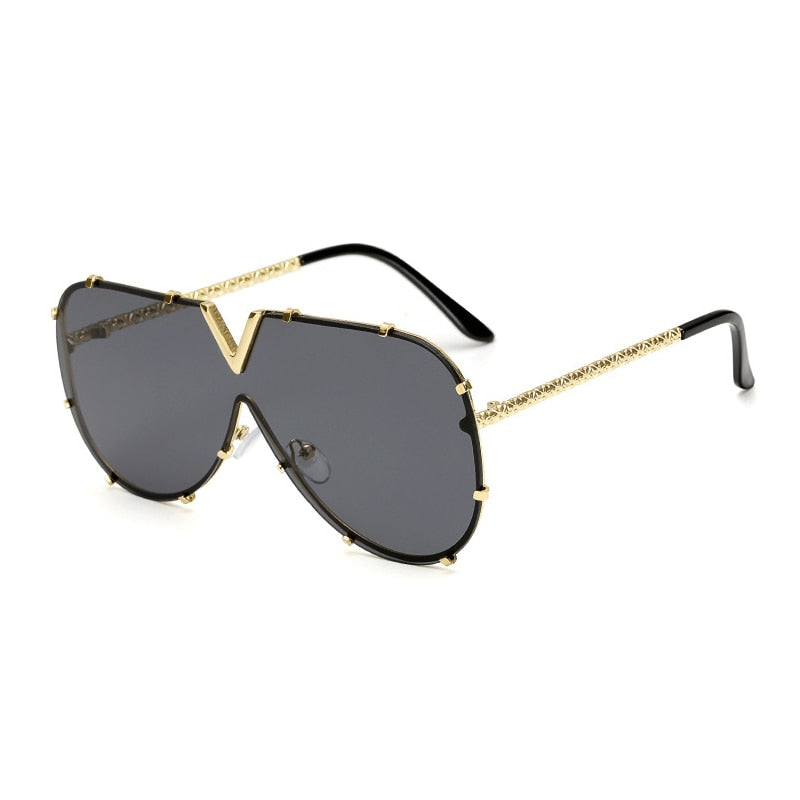 Sunglasses Fashion Oversized Sunglasses Men Brand Designer Goggle Sun Glasses Female Style Oculos De Sol UV400
