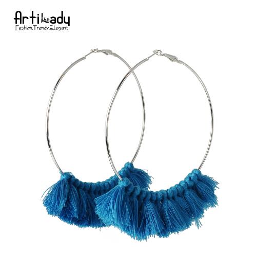 Artilady tassel hoop earrings vintage for  women