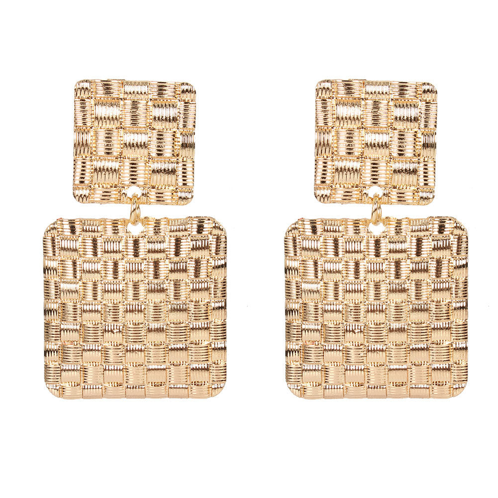 Alloy Drip Oil Geometric Earrings Personality Creative Earrings Women