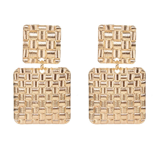 Alloy Drip Oil Geometric Earrings Personality Creative Earrings Women