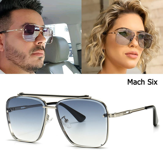 Fashion Classic Mach Six Style Gradient Sunglasses Cool Men Vintage Brand Design Sun Glasses