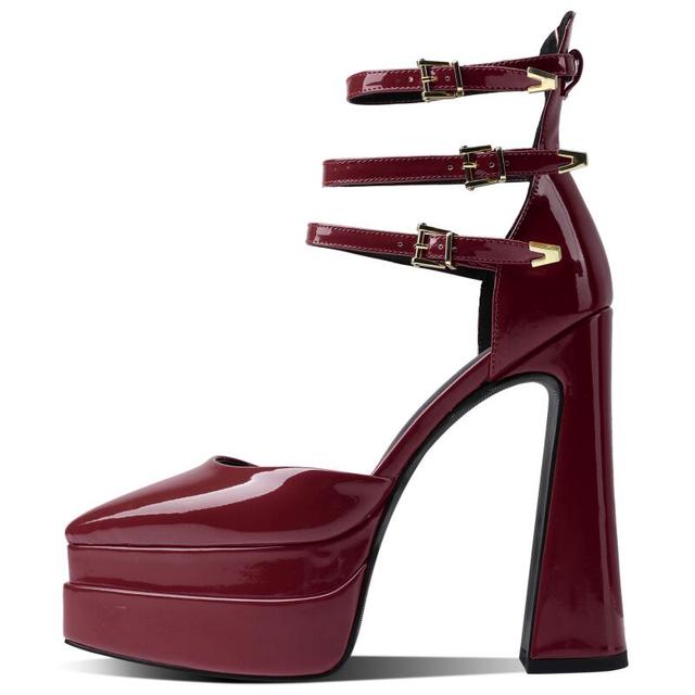 Autumn new pointed double-layer water table ultra-high heel shallow mouth Mary Jane women's shoes