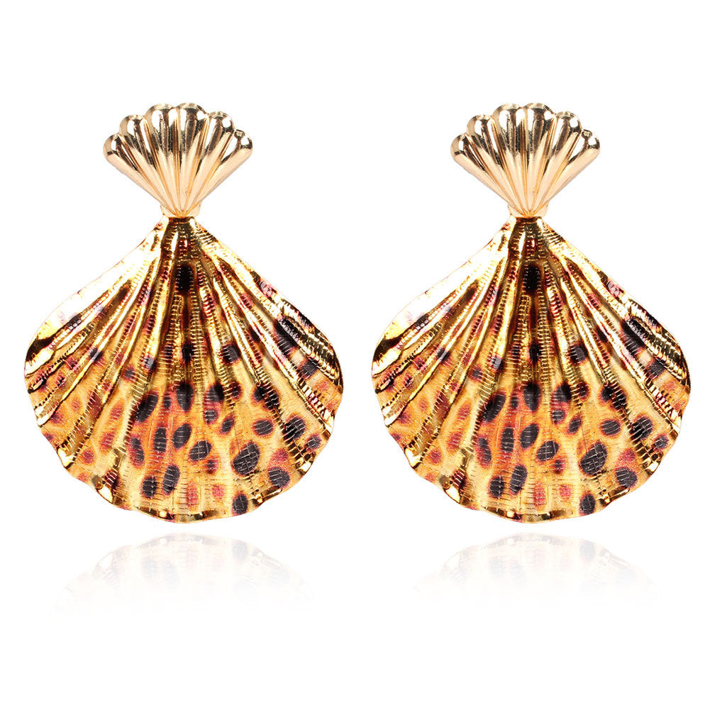 Vintage Alloy Leopard Print Earrings Punk Style Earrings Jewelry