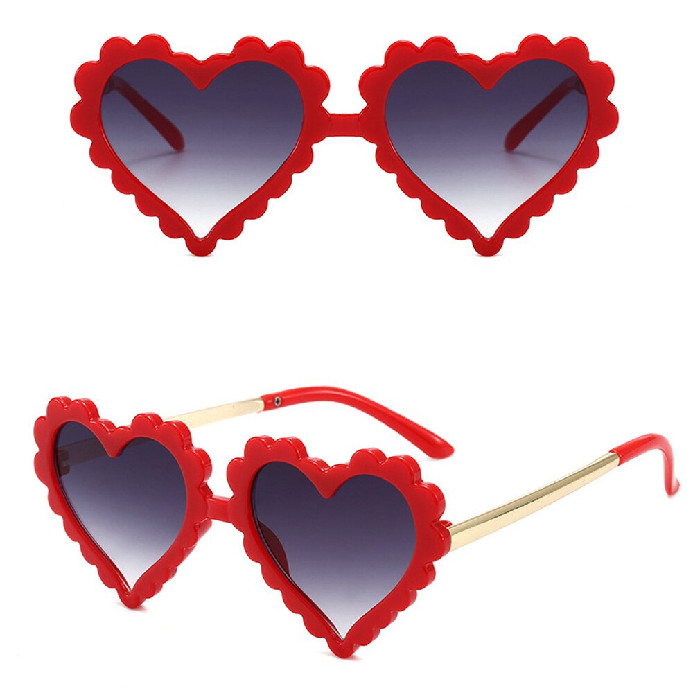 Cute Sweet Children Heart Flower Sunglasses UV400 Protection Kids Fashion Personality Glasses Eyewear Outdoor Travel