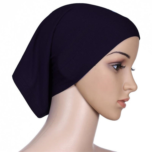 Women's Head Scarf Cotton Underscarf Hijab Cover Head Bonnet