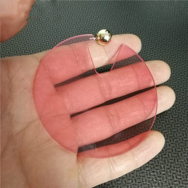 Fashion Acrylic Jewelry Custom Women Acryl Transparent Green Orange Big Stud Earrings Girl's Gift Round Large Earring