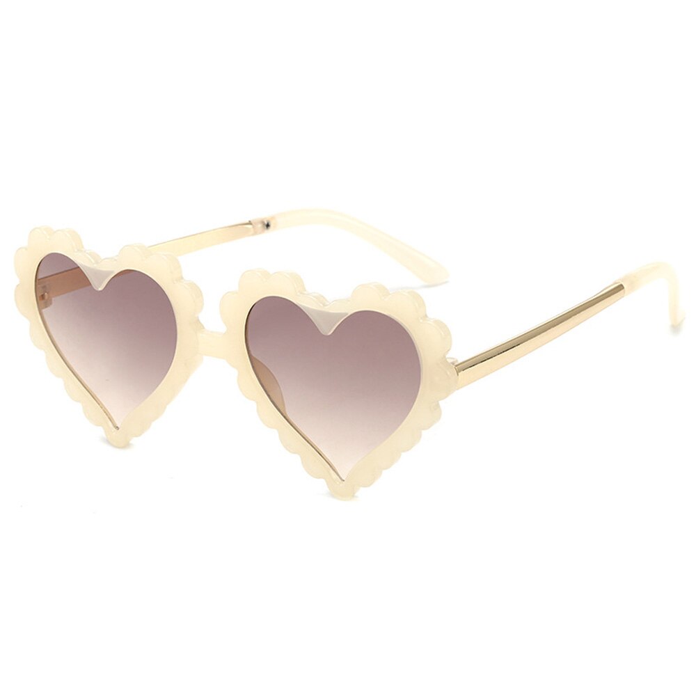 Cute Sweet Children Heart Flower Sunglasses UV400 Protection Kids Fashion Personality Glasses Eyewear Outdoor Travel