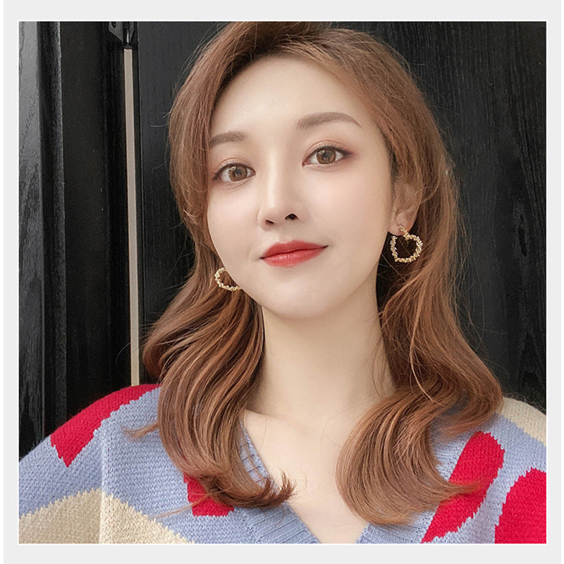 Korean Personality Earrings New S925 Silver Needle Korean Version Of Love Temperament Exaggerated Earrings Star Earrings