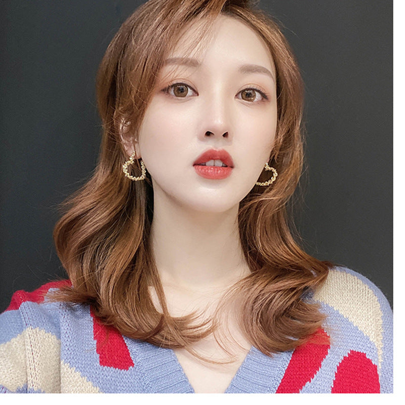 Korean Personality Earrings New S925 Silver Needle Korean Version Of Love Temperament Exaggerated Earrings Star Earrings
