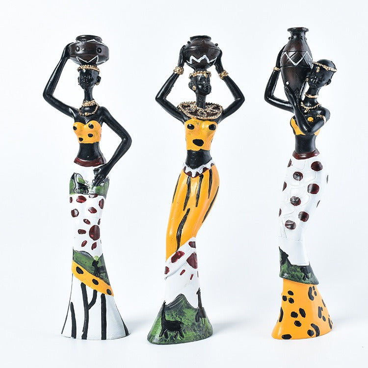 Exotic Resin Doll African Character Creative Study Office Decorative Gift Ornaments