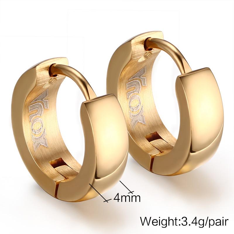 VNOX Hoop Earrings for Men Punk Stainless Steel