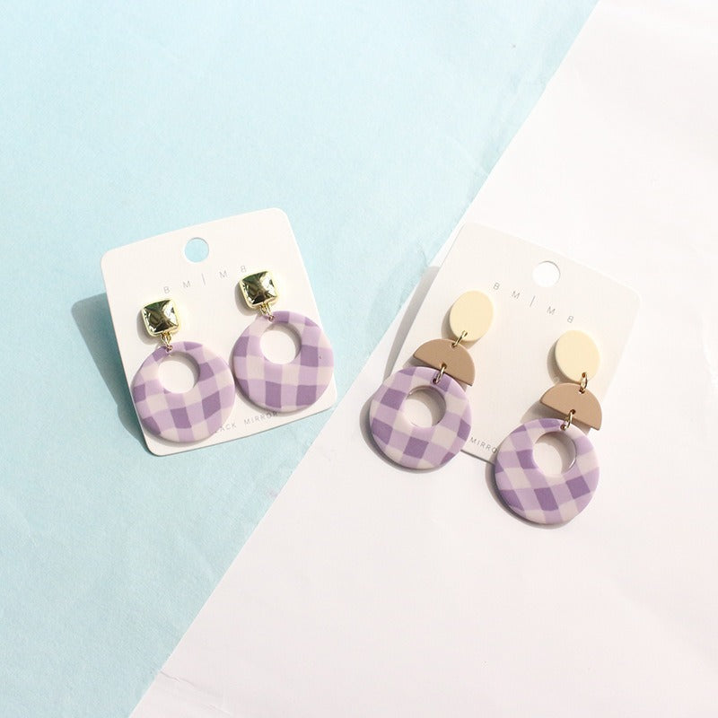 Earrings New Product Vintage Fresh Lotus Square Geometric Earrings for Women S925 Silver Needle Earrings