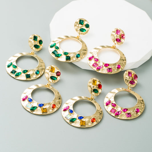 Ins Style Hollow Ring Earrings High Quality Personality Senior Temperament Earrings Female
