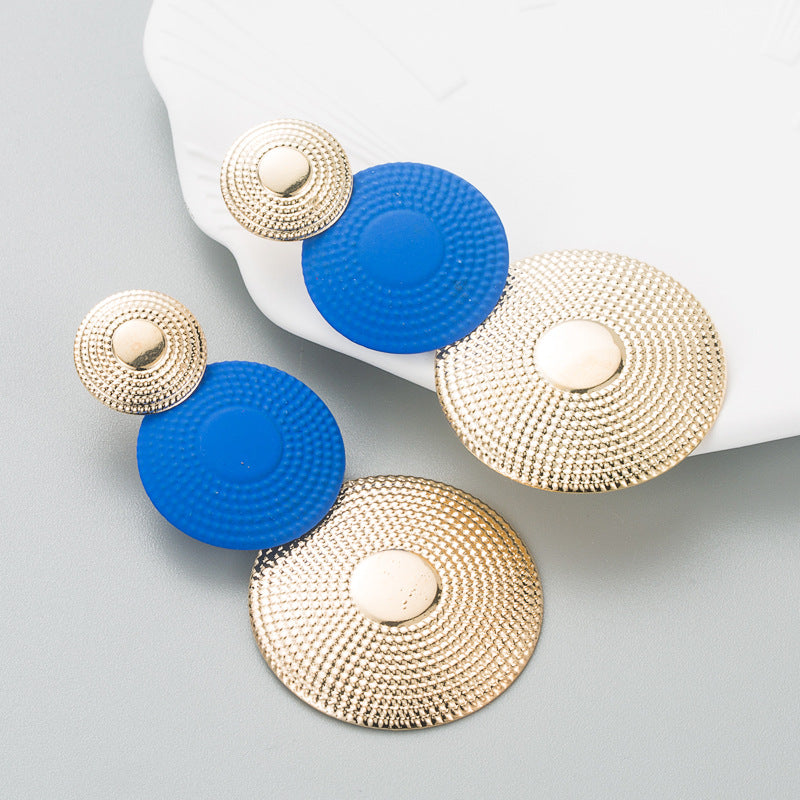 Fashion Exaggerated Geometric Alloy Electroplating Earrings Personality Super Flash All-Match Earrings Cold Style