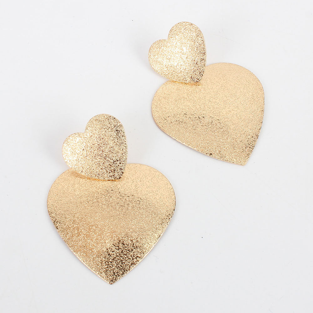 Alloy Geometric Love Earrings Simple Fashion Women's Temperament Earrings