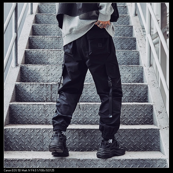 Guochao brand overalls men spring and autumn American style trousers assault pants paratrooper pants functional wind leggings
