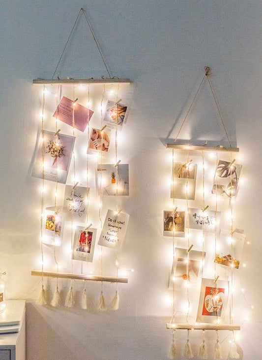 Ins style twine photo wall