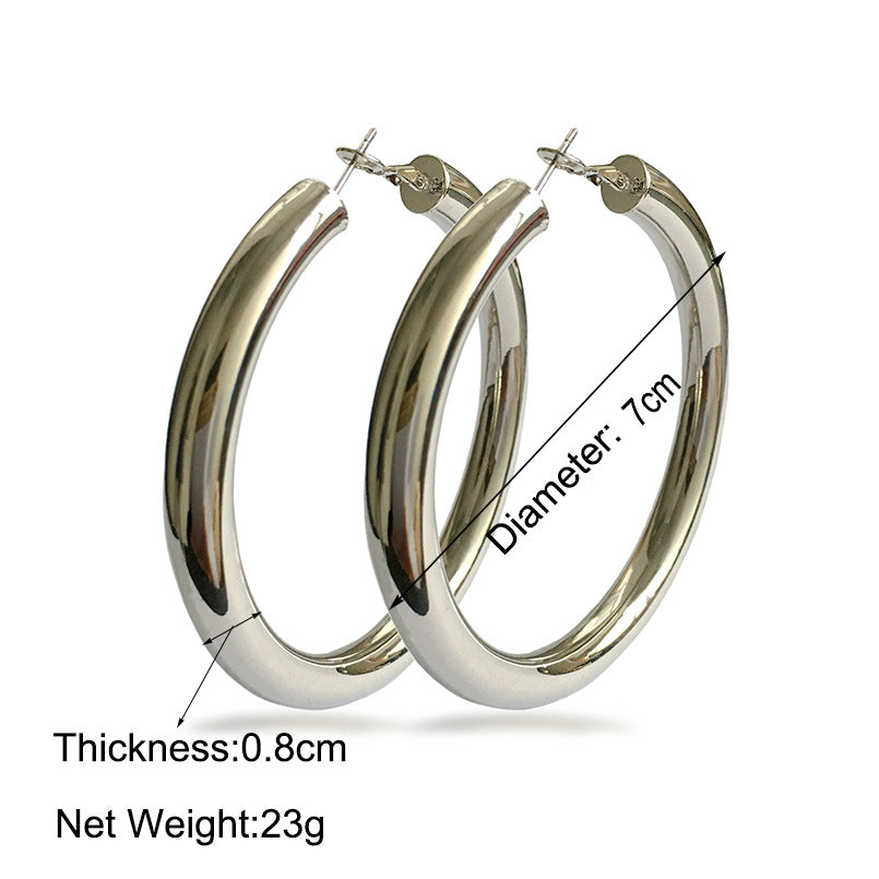 High Quality Circle Ring Earrings Fashion Exaggerated Personality All-Match Earrings For Women