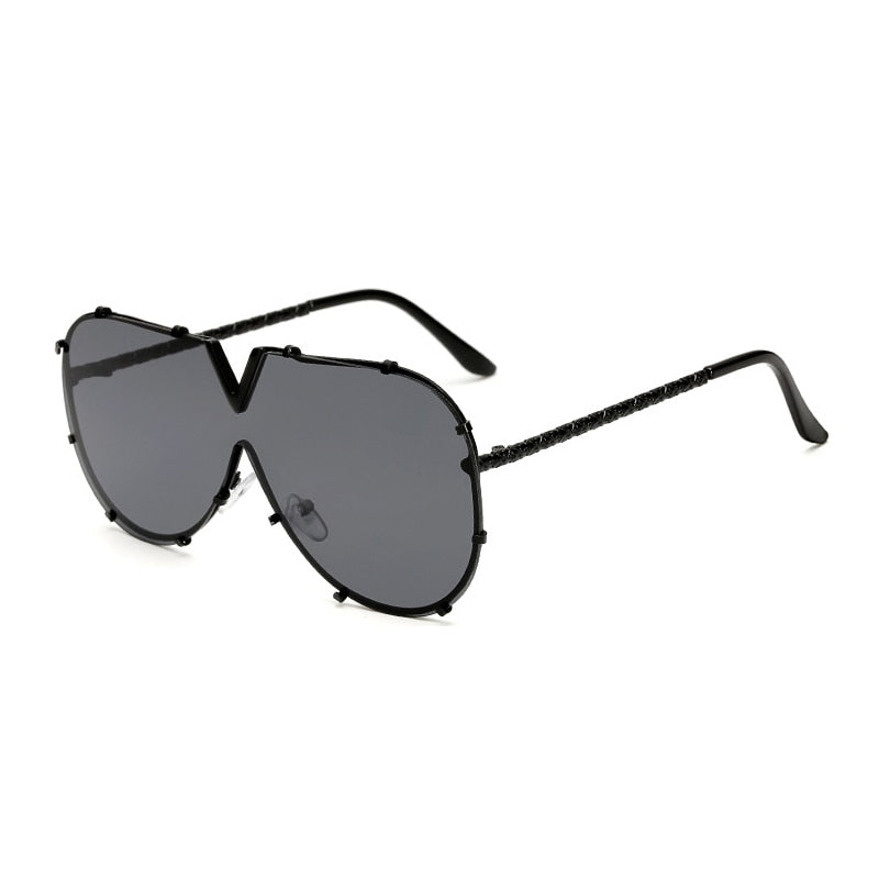 Sunglasses Fashion Oversized Sunglasses Men Brand Designer Goggle Sun Glasses Female Style Oculos De Sol UV400