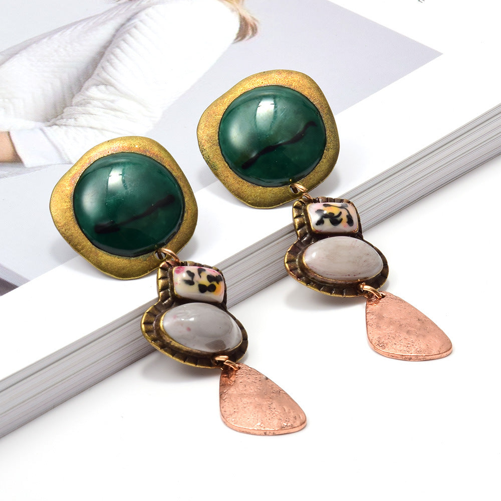 Fashion Stone Dangle Earrings Jewelry