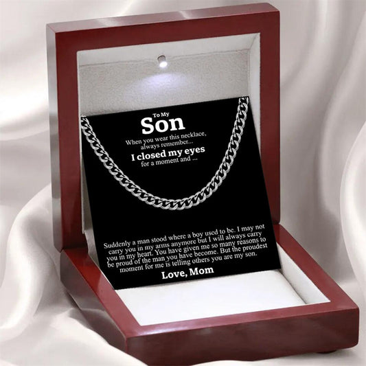 Men's titanium steel Cuban chain round polished hip-hop trendy jewelry