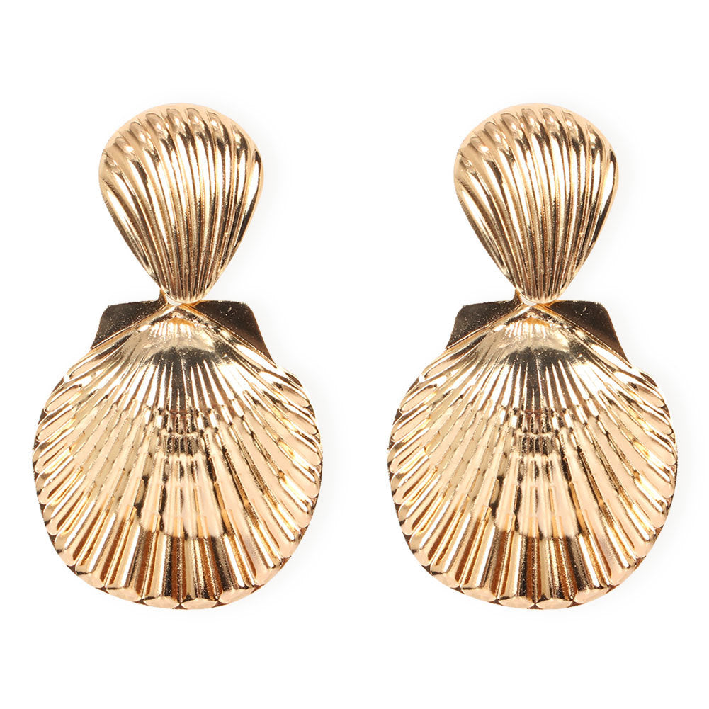 Earrings Scallop Stud Earrings Bohemia Style Metal Shell Earrings Women Earrings
