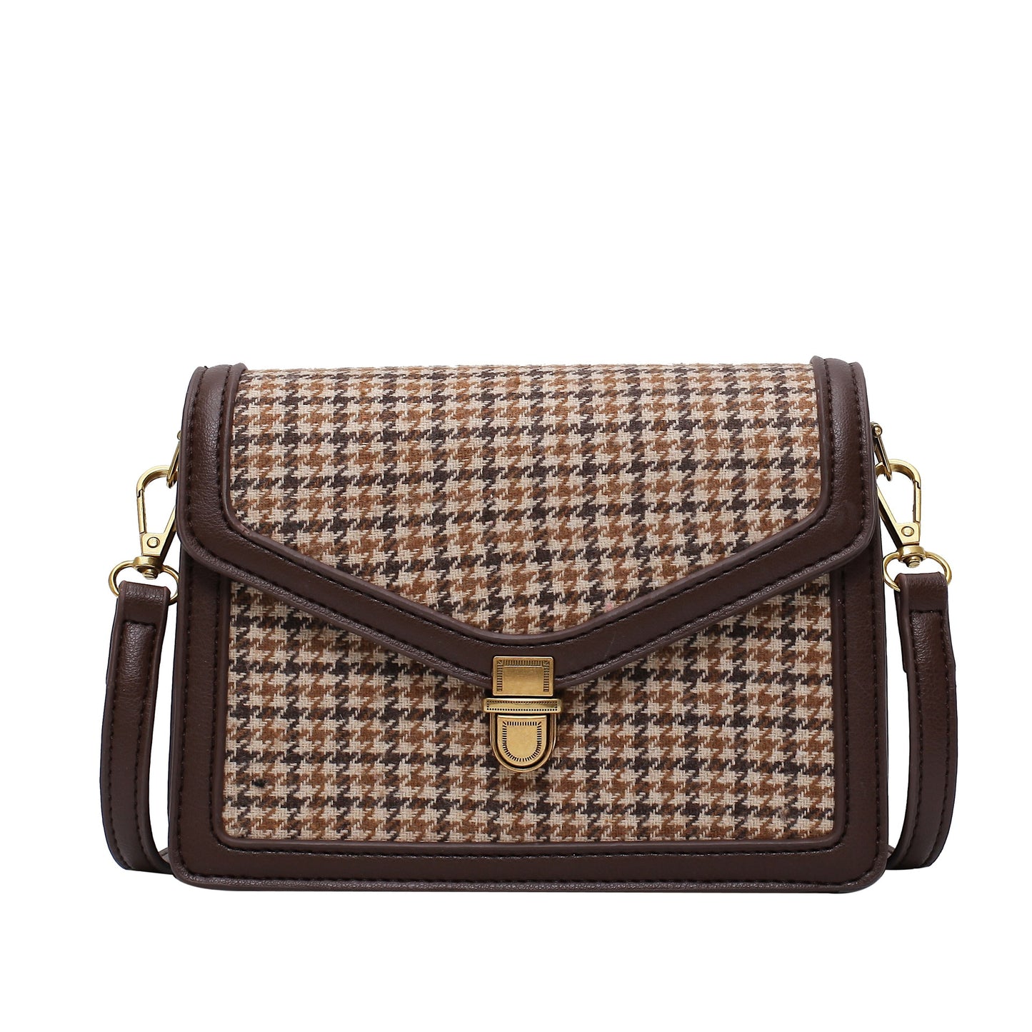 MSGHER Solid Color PU Leather Crossbody Bags For Women Chain Shoulder Messenger Bag Female Travel Lock Handbags