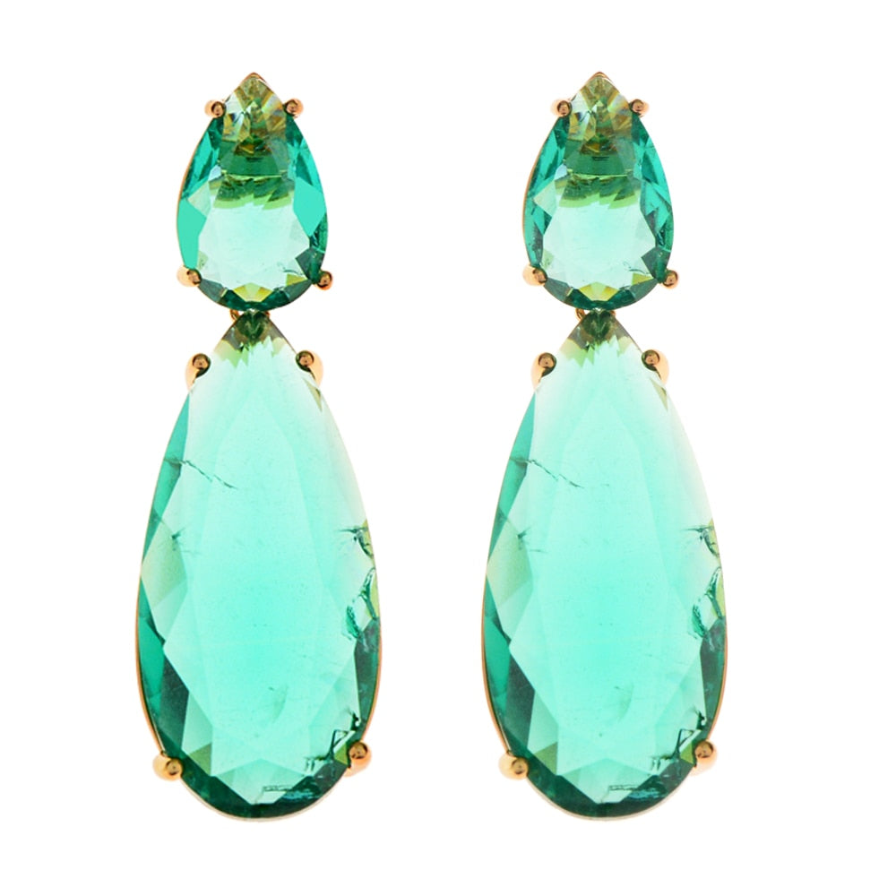 New Texture Zircon Earrings New Vintage Ice Flower Stone Earrings Popular Accessories