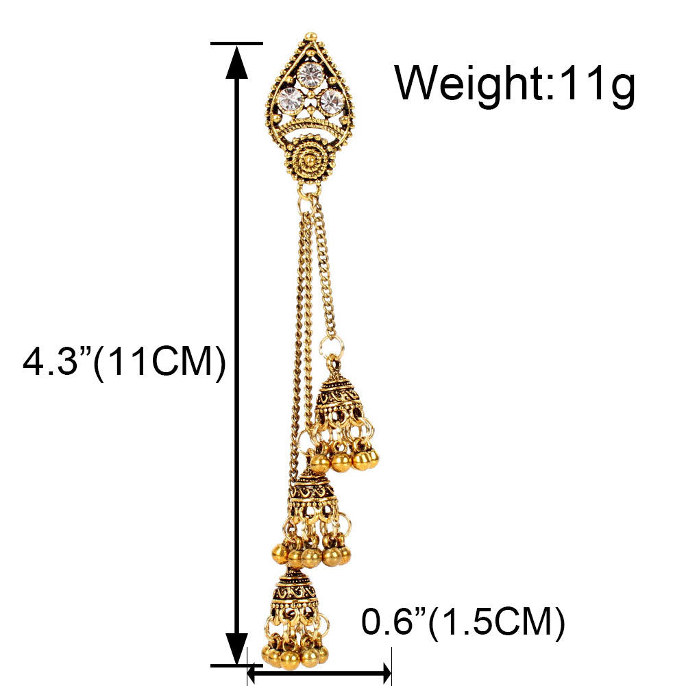 Retro National Style Long Tassel Earrings Bohemian Style Earrings Popular Earrings