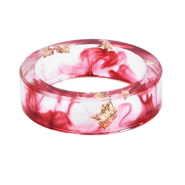 Gold Foil Paper Inside Resin Ring