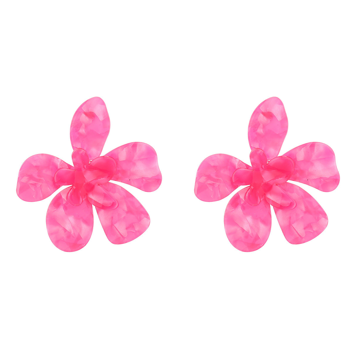 Ins Style Net Red Multi-Layer Acetate Plate Flower Earrings Ladies Elegant Literary Flower Earrings